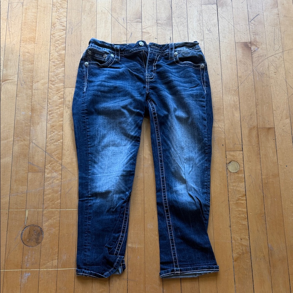 Miss Me Dark Blue Straight Leg Jeans